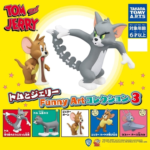 Đồ chơi gacha gashapon TOM & JELLY FUNNY ART COLLECTION 3 Aug22