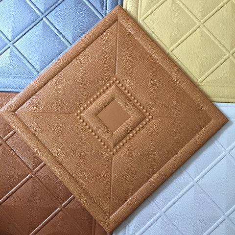 Xốp dán tường giả da - #mẫup3 #Mầunâu