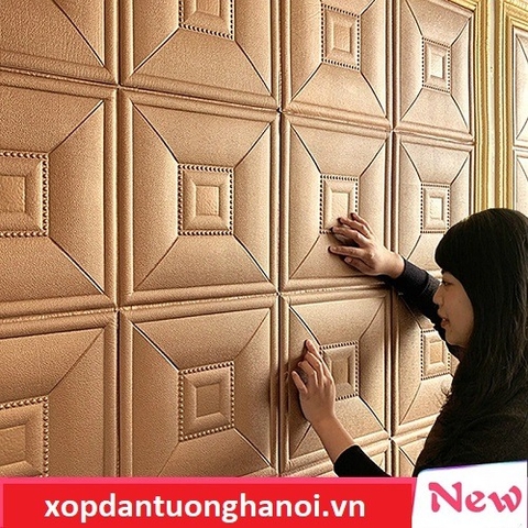 Xốp dán tường giả da - #mẫup3