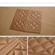 Xốp dán tường giả da - Mẫu p8 mầu nâu