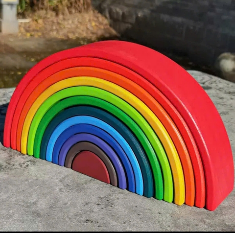 Bộ đồ chơi cầu vồng 12 chi tiết  giáo cụ montessori