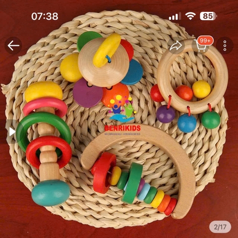 SÉT 4 LỤC LẠC BẰNG GỖ