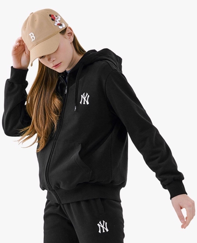Áo hoodie phối zip hình mickey MLB x Disney