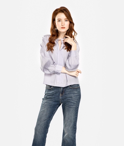 Áo kiểu nữ Blue Floral Ruffle