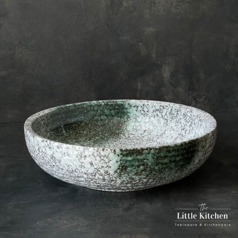 Bộ âu shashimi màu trắng họa tiết vệt lục