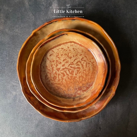 Bộ bát cao cấp vảy màu nâu