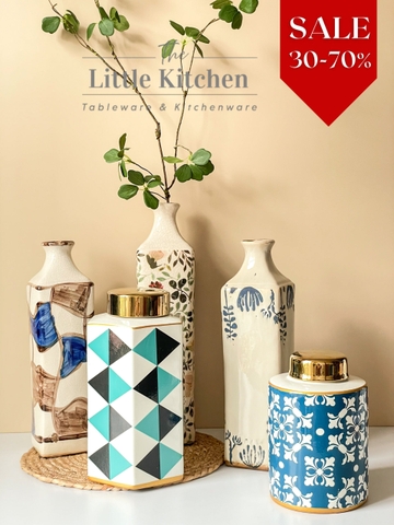 Sale bộ bình hoa văn