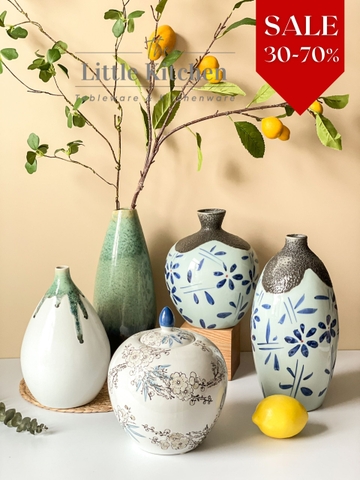 Sale bộ bình hoa lam