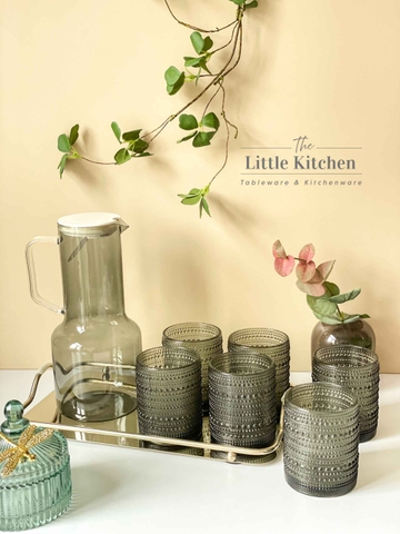 Bình nước thủy tinh ghi