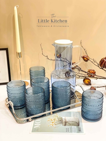 Bình nước thủy tinh lam