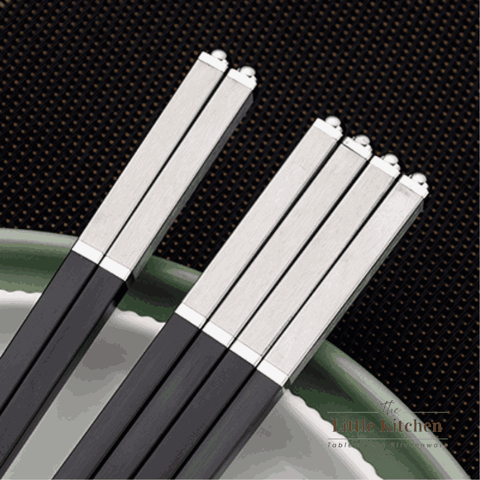 Set 10 đũa trơn vạch bạc