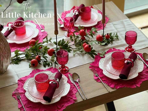 Set tiệc Valentine hồng