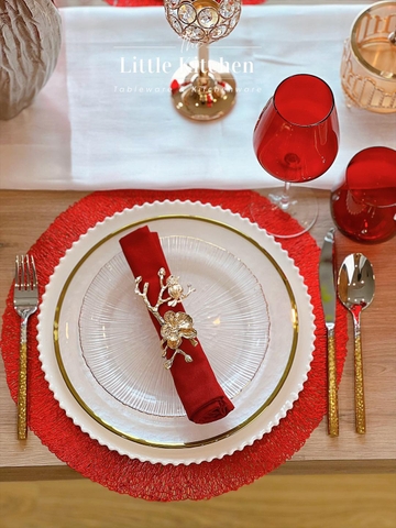 Set tiệc đỏ vàng