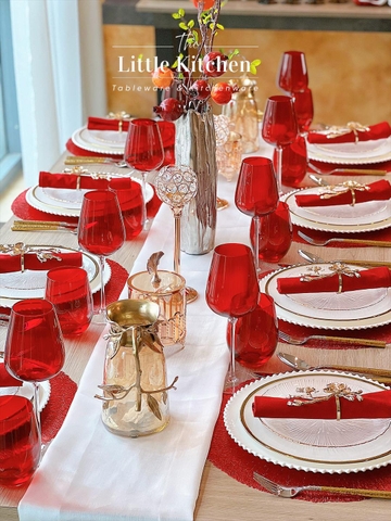 Set tiệc đỏ vàng