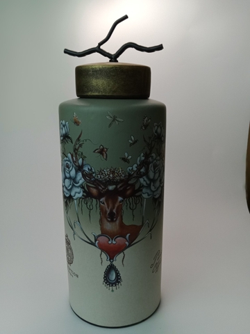 Bình hươu trụ cao