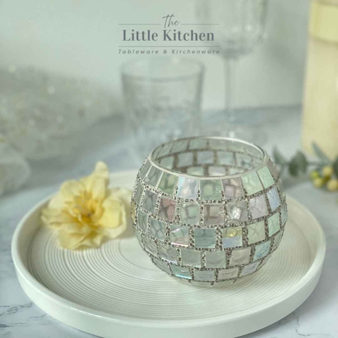 Cốc thủy tinh nến ô trắng