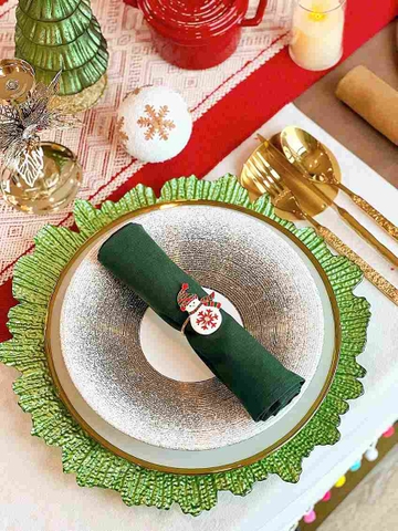Set tiệc Giáng Sinh xanh