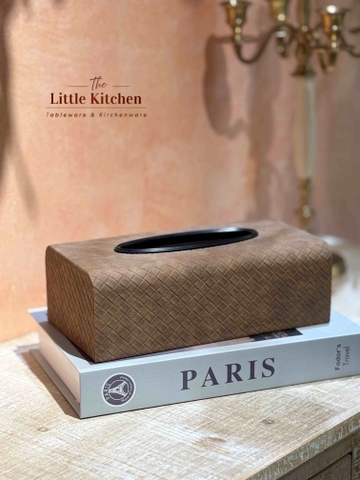 Hộp giấy da bo tròn nâu