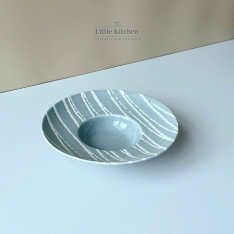 Sale bộ bát đĩa xanh vệt trắng