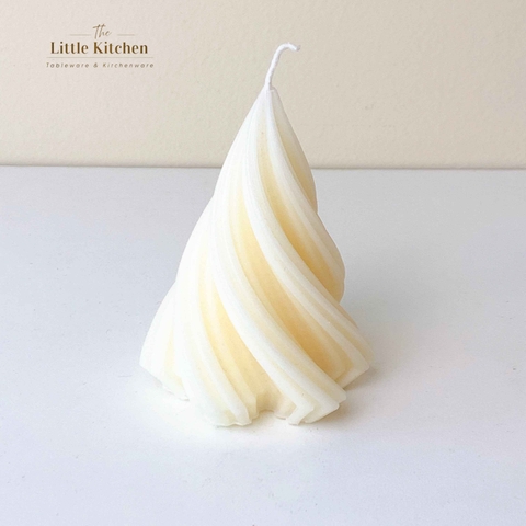 Nến xoắn trắng