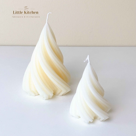 Nến xoắn trắng