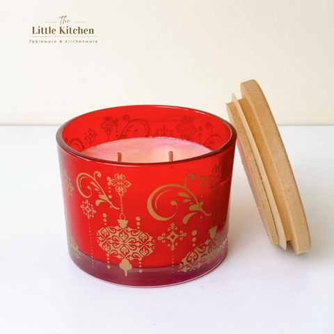 Lọ đỏ họa tiết 12 oz