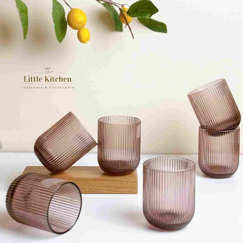 Cốc thuỷ tinh sọc hồng 10