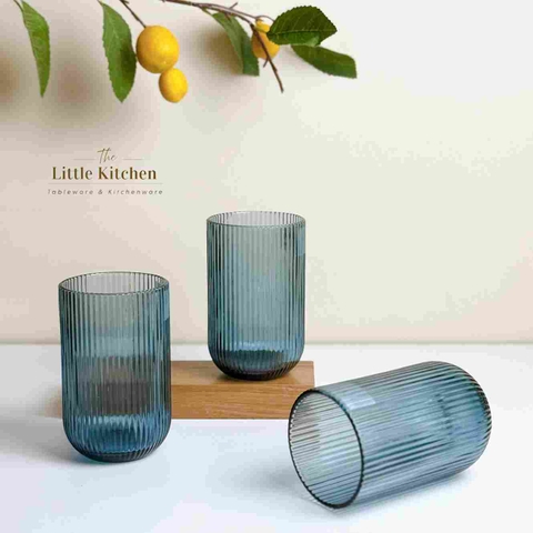 Cốc thuỷ tinh sọc lam 13