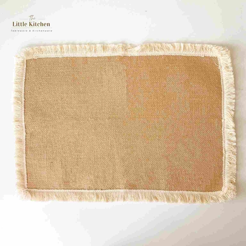 Matt hình chữ nhật thừng viền trắng