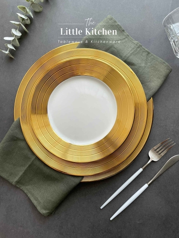 Sale bộ đĩa viền gân vàng bạc