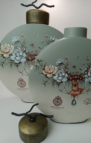 Bình hươu tròn dẹt