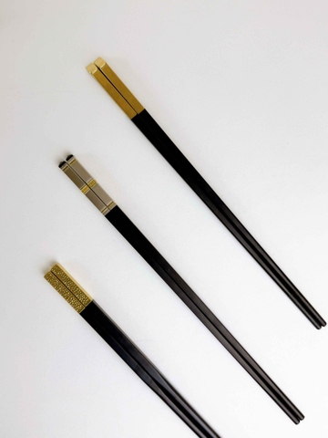 Set 10 đôi đũa sọc vàng