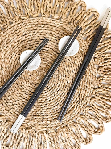 Set 10 đôi đũa trơn bạc