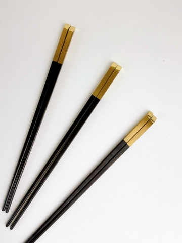 Set 10 đôi đũa trơn vàng