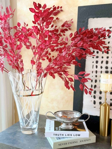 Bình thuỷ tinh lượn viền bạc