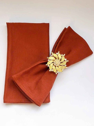 Khăn vuông cam đất