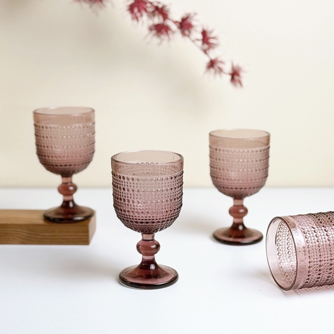 Ly thuỷ tinh hạt tím