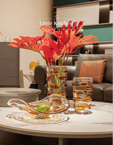 Bình thủy tinh cụm amber nổi