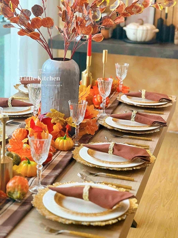 Set tiệc mặt trời vàng sứ xương