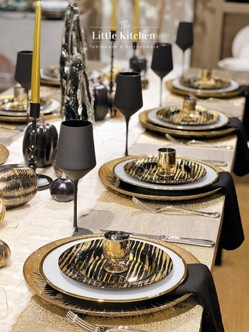 Set Tiệc New Year đen vàng