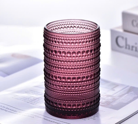 Cốc thuỷ tinh hạt tím 13