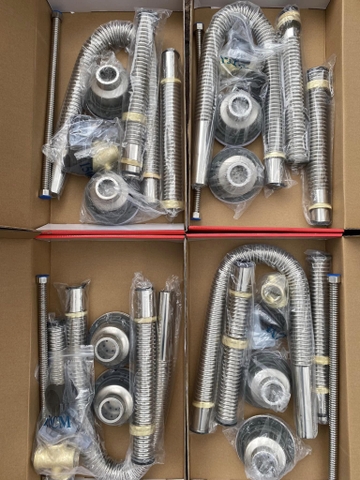 Bộ Xả chậu 2 hộc_Ống inox