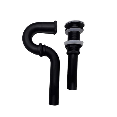 Bộ xả chậu lavabo bằng đồng thau màu đen cực đẹp và bền LANKA