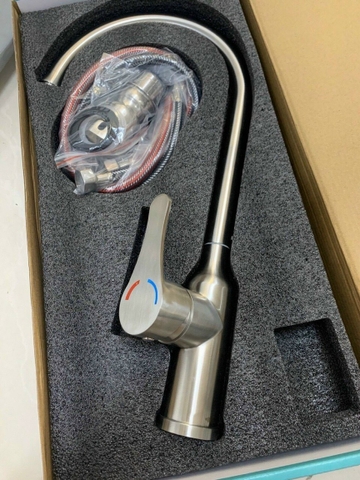 Vòi Rửa Chén Nóng Lạnh Inox 304 Mờ Lanka VRCNL10