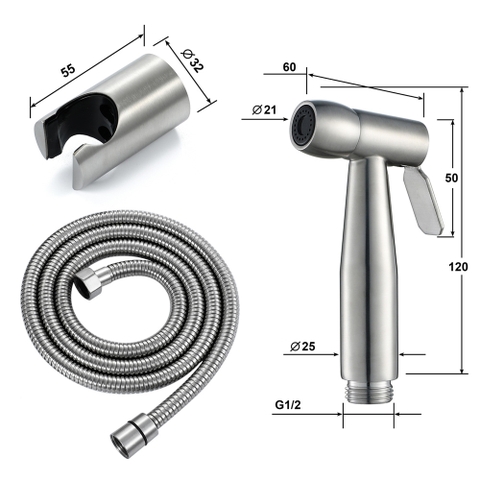 VÒI XỊT TOILET INOX 304 TĂNG ÁP LANKA