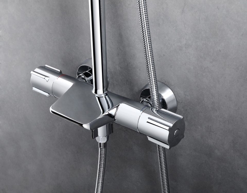 VÒI SEN TẮM ĐỨNG ĐIỀU CHỈNH NHIỆT ĐỘ THAU CAO CẤP mã SC08