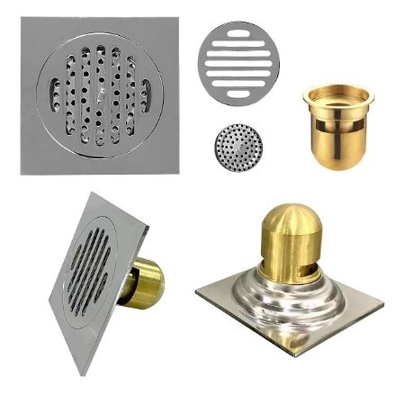Phiễu Thoát Sàn Chống Hôi 12cm INOX 304 Bóng LANKA