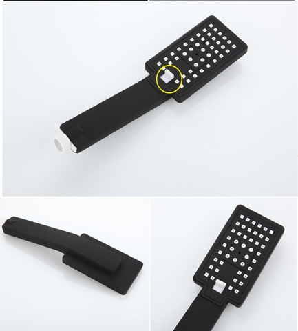 Vòi sen tắm đứng mẫu vuông màu đen LANKA mã SC14