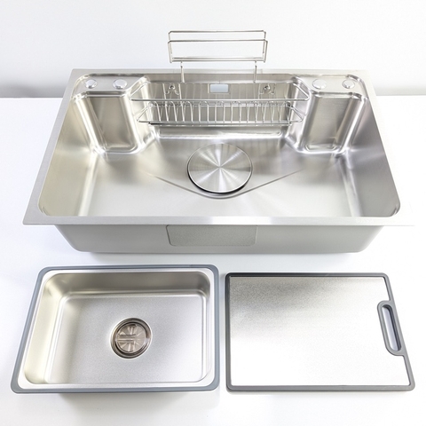 Chậu Rửa Chén Thủ Công 1 Hộc Inox 304 kích thước 80x50cm
