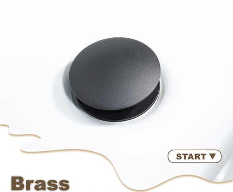 Bộ xả chậu lavabo bằng đồng thau màu đen cực đẹp và bền LANKA